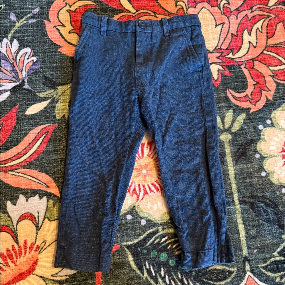 4/$20 ✨ H&M Kids Navy Dress Pants Size 3T Adjustable Waist